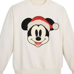 Santa Mickey Mouse Holiday Fashion Pullover Sweatshirt for Adults